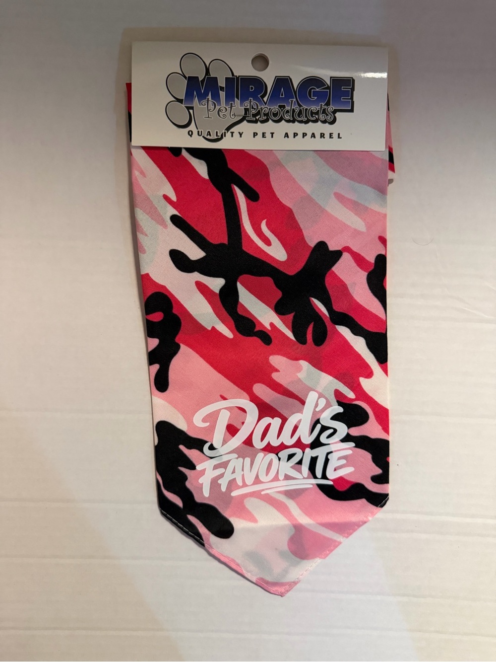 Mirage Pet Products Pink Camo “Dad’s Favorite” Dog Bandana